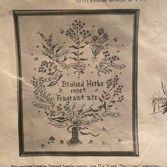 VTG Paragon Needlecraft Package  SEALED “Bruised Herbs most Fragrant are” - Picture 2 of 4